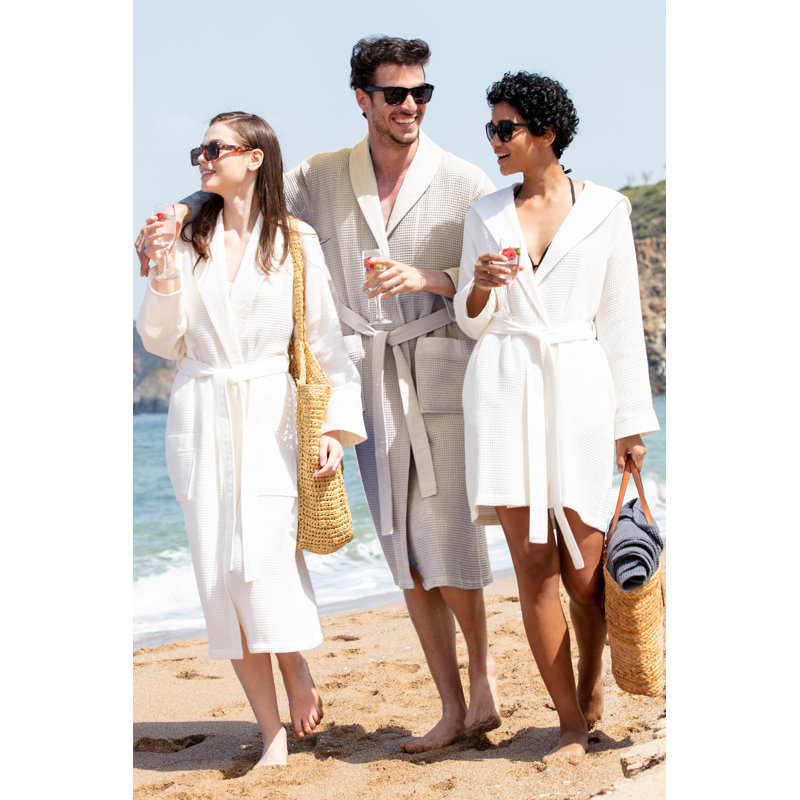 tuduoms Women's & Men's Cotton Terry Robe Full Length Long